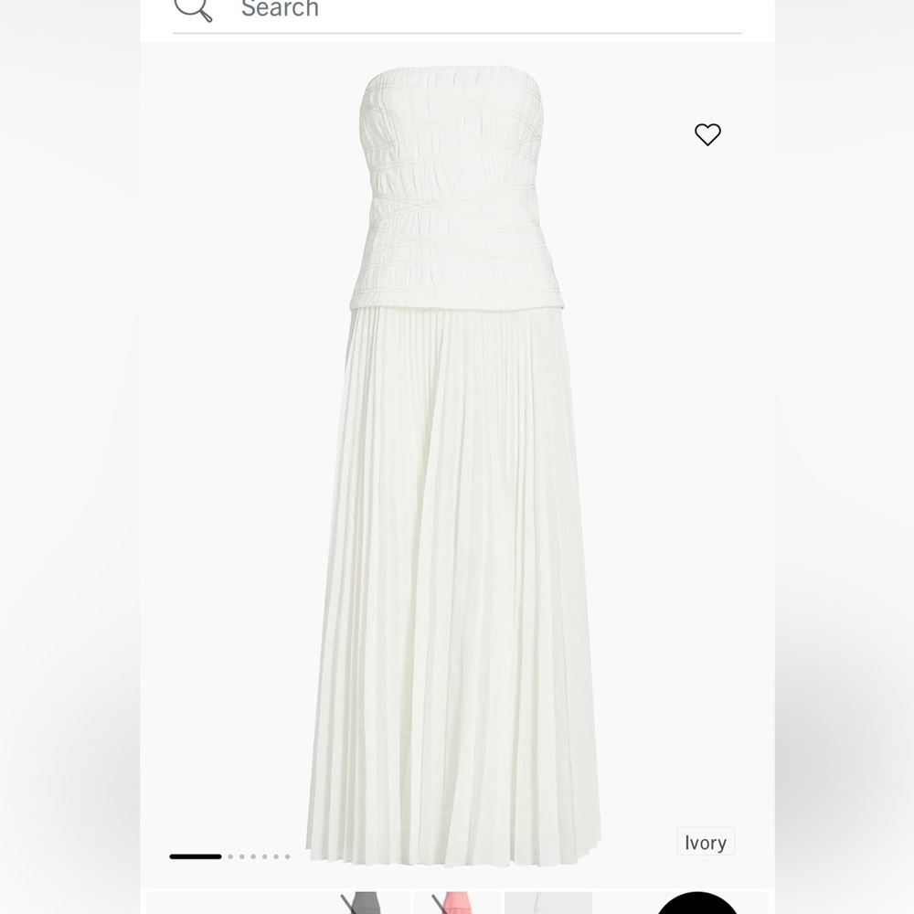 Acler White Pleated Maxi Skirt for Brides